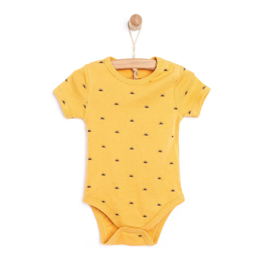 HelloBaby Baby Girl Short Sleeve  Body - Mustard