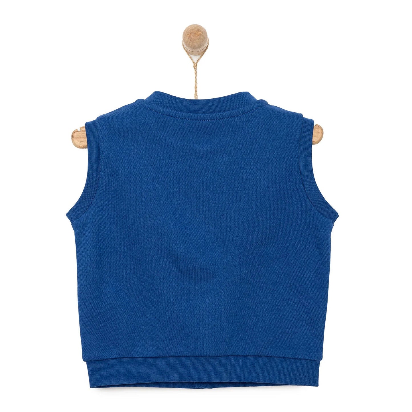 HelloBaby Baby Boy Ribbed Cardigan - Navy Blue