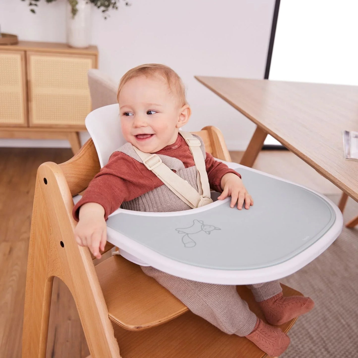 Hauck Highchair Tray Mat - Mint Fox