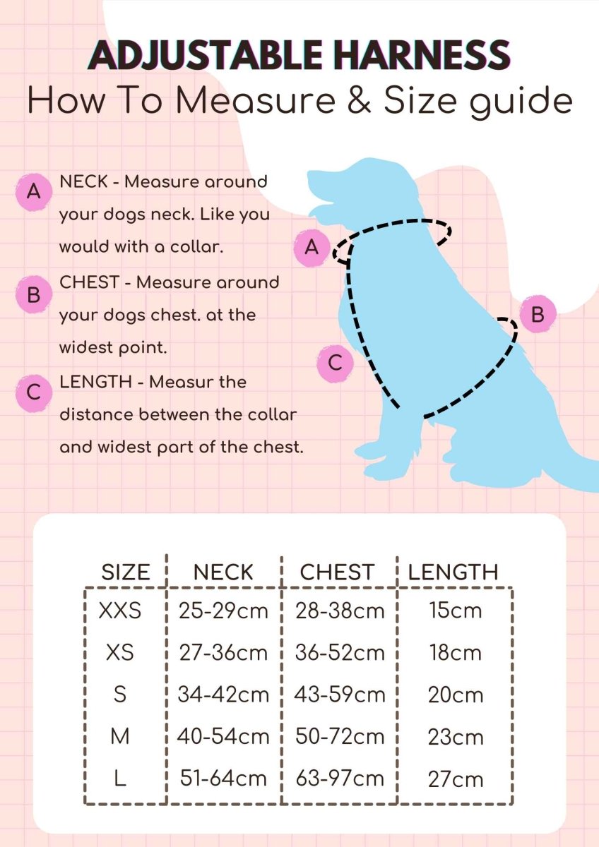 Adjustable Harness - Pastel Daisy - mezetto PupClub Couture PupClub Couture