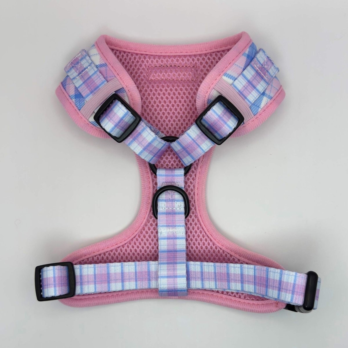 Adjustable Harness - Pink Tartan - mezetto PupClub Couture PupClub Couture