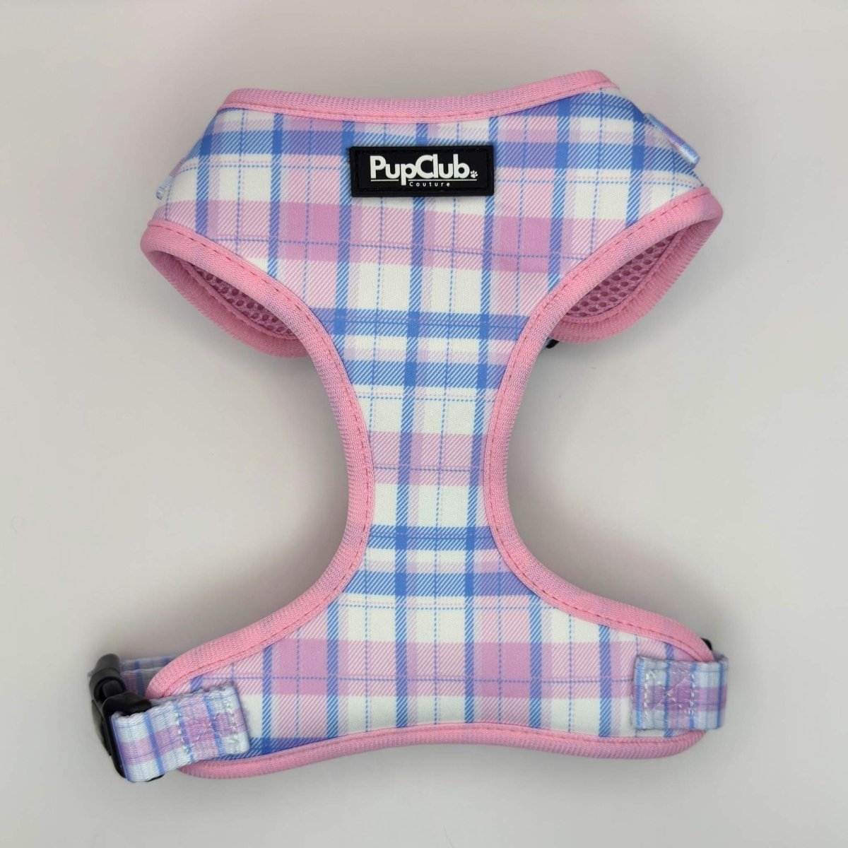 Adjustable Harness - Pink Tartan - mezetto PupClub Couture PupClub Couture