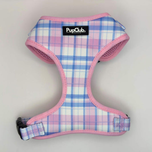 Adjustable Harness - Pink Tartan - mezetto PupClub Couture PupClub Couture