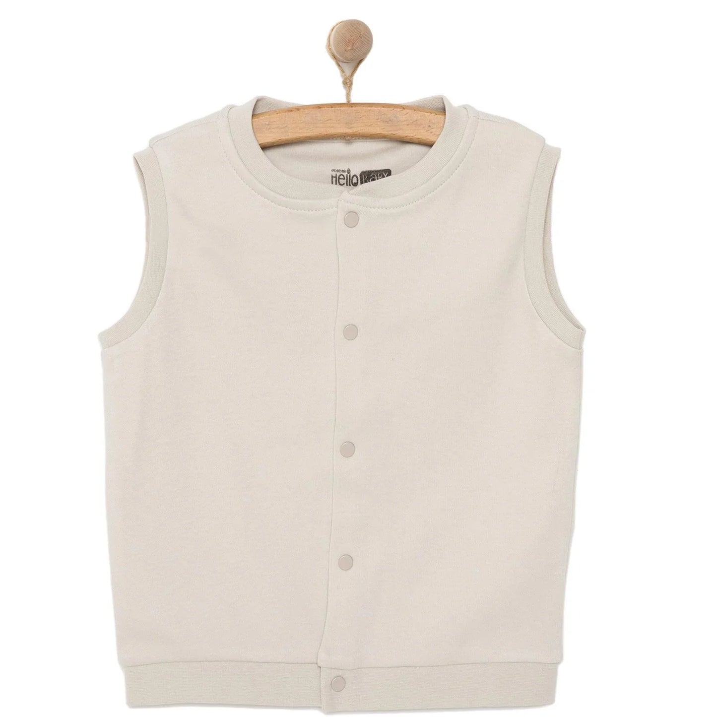 HelloBaby Baby Boy Ribbed Cardigan - Beige