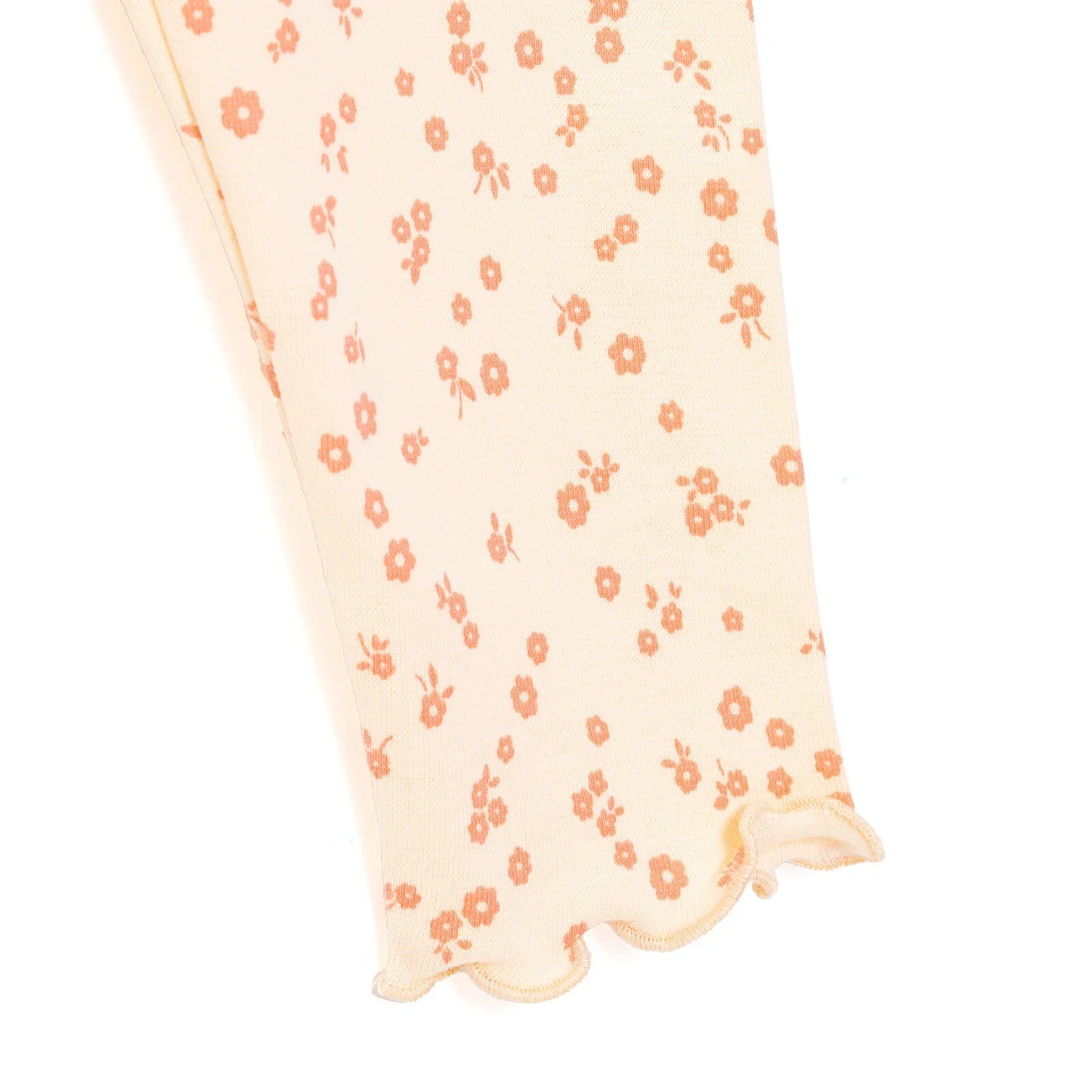 HelloBaby Basic Girl Flowers Patterns Leggings - Light Yellow