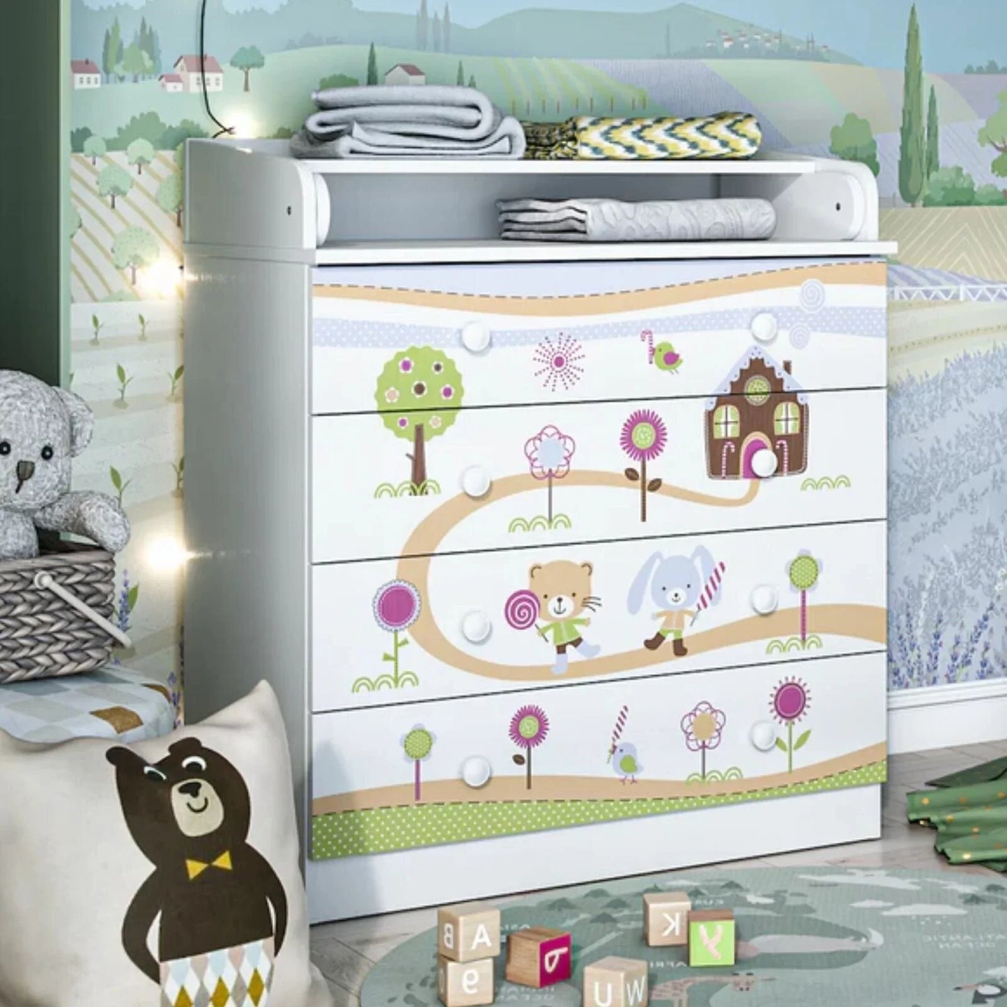 Shefa Kids 800 Changing Dresser - Gingerbread House