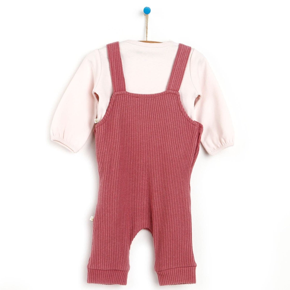 For My Baby Newborn My Family Overalls-Slippers - Light Rose