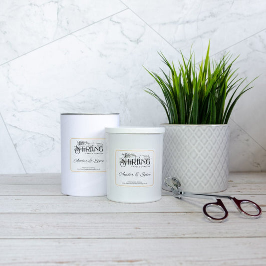 Amber & Spice - Large Candle - mezetto Shopify Collective The Stirling Candle Company