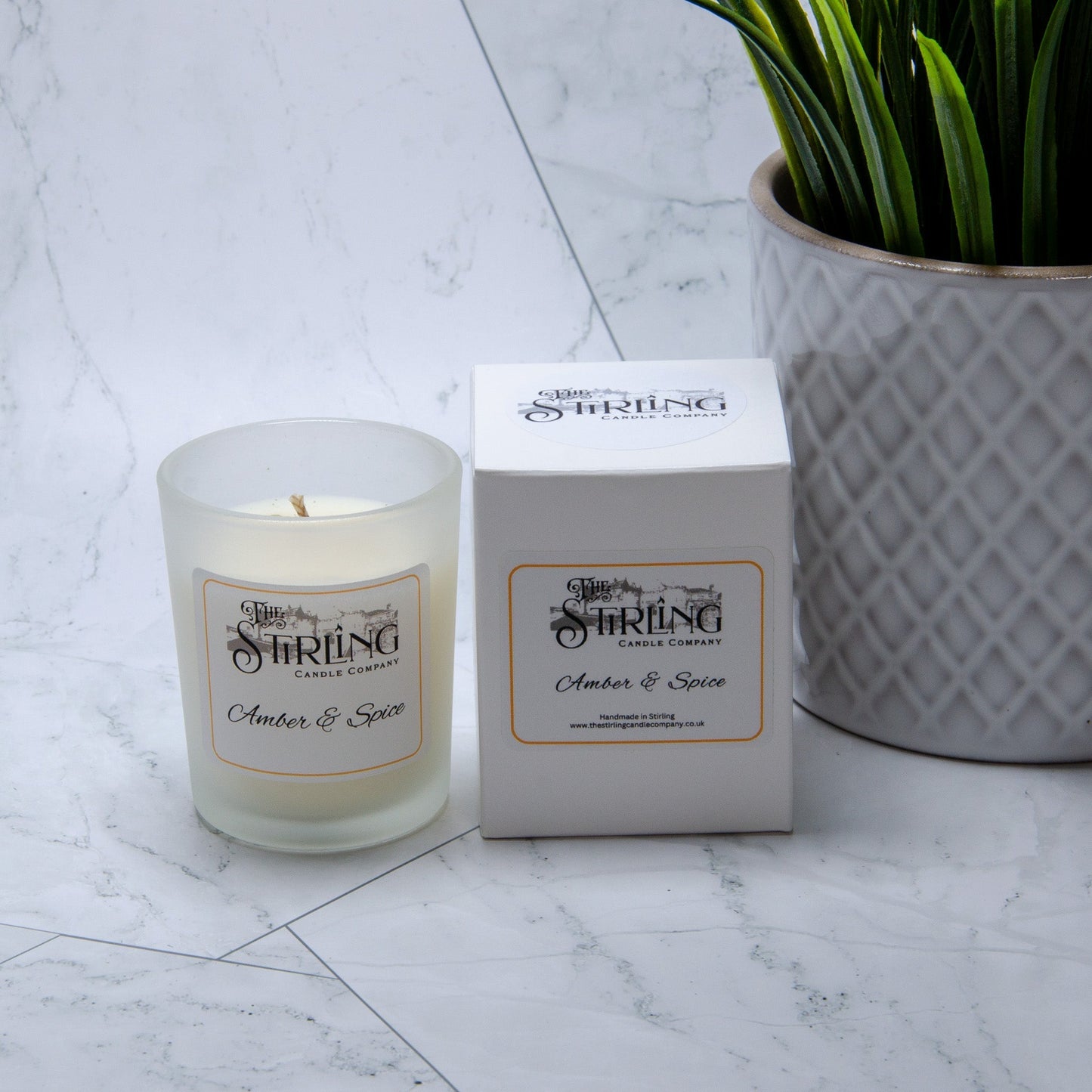 Amber & Spice - Small Candle - mezetto Shopify Collective The Stirling Candle Company