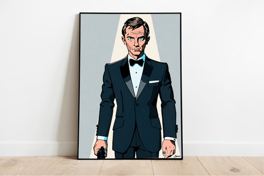 Anime James Bond Art Print | A3 A4 A5 Poster | Spy Decor - mezetto KEOLIX KEOLIX