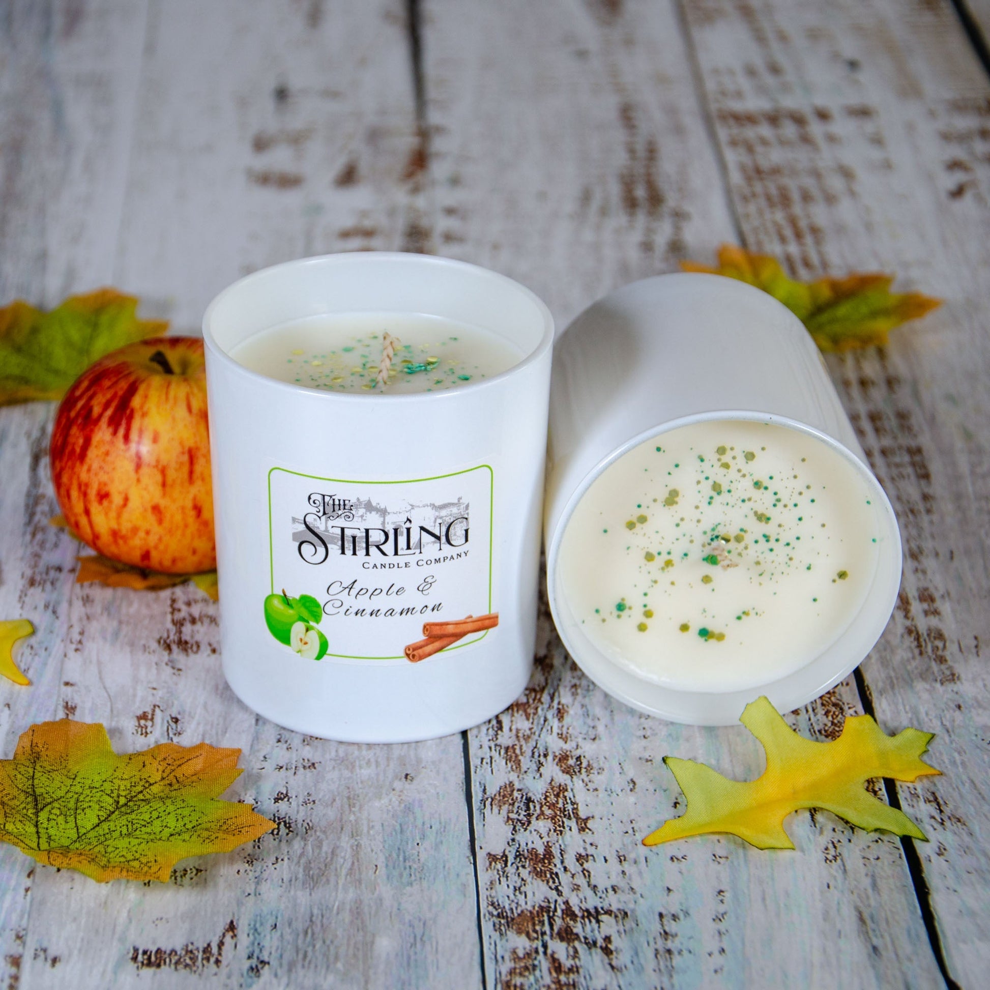 Apple & Cinnamon - Large Candle - mezetto Shopify Collective The Stirling Candle Company