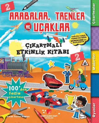 Arabalar,Trenler ve Uçaklar Çıkartmalı Etkinlik Kitabı 2