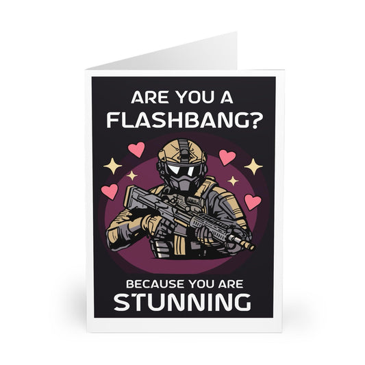Are You a Flashbang? – Funny Gamer Greeting Card - mezetto KEOLIX KEOLIX