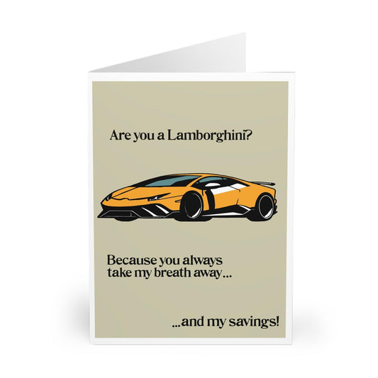 Are You a Lamborghini? – Funny Love Card - mezetto KEOLIX KEOLIX