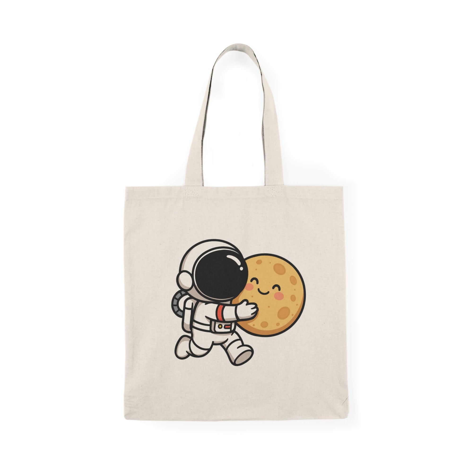 Astronaut Hugging Moon Tote Bag – Cute Eco Shopper Gift - mezetto KEOLIX KEOLIX