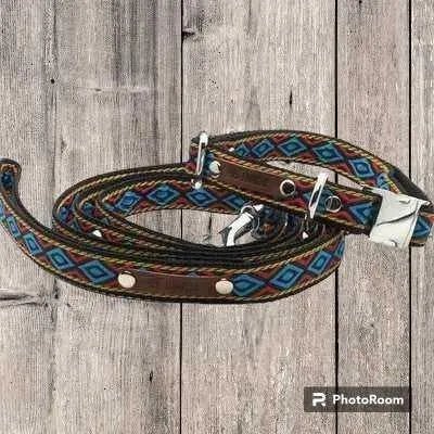 Athena Finnigan Dog Collar & Lead Set - mezetto