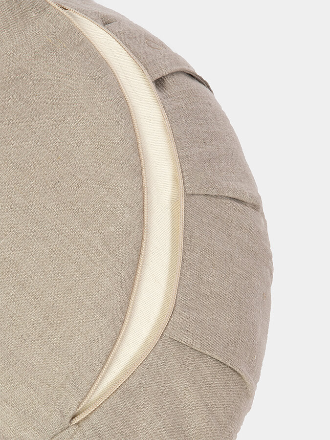 Yoga Studio EU Organic Buckwheat Zafu Crescent Linen Cushion