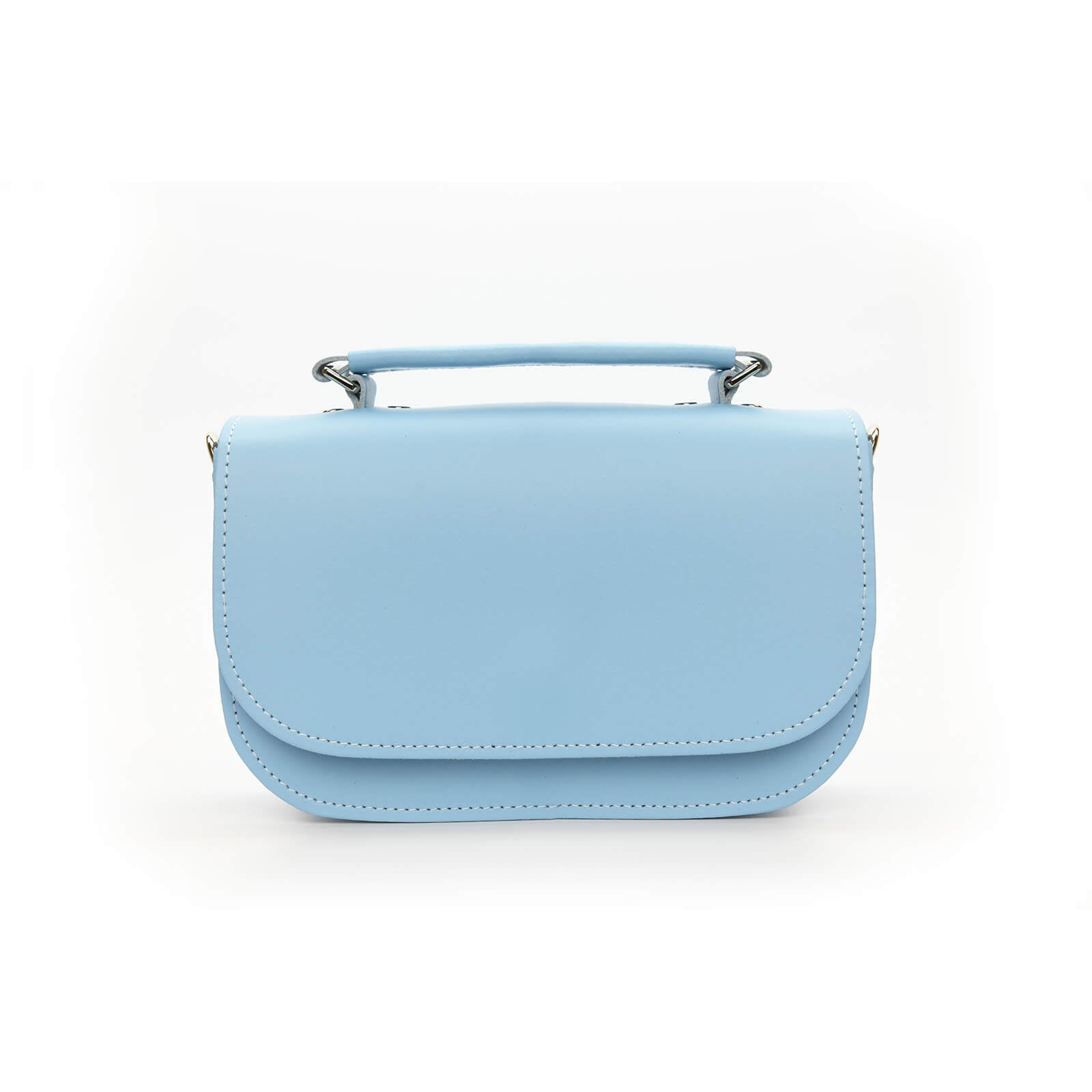 Aura Handmade Leather Bag - Baby Blue-0