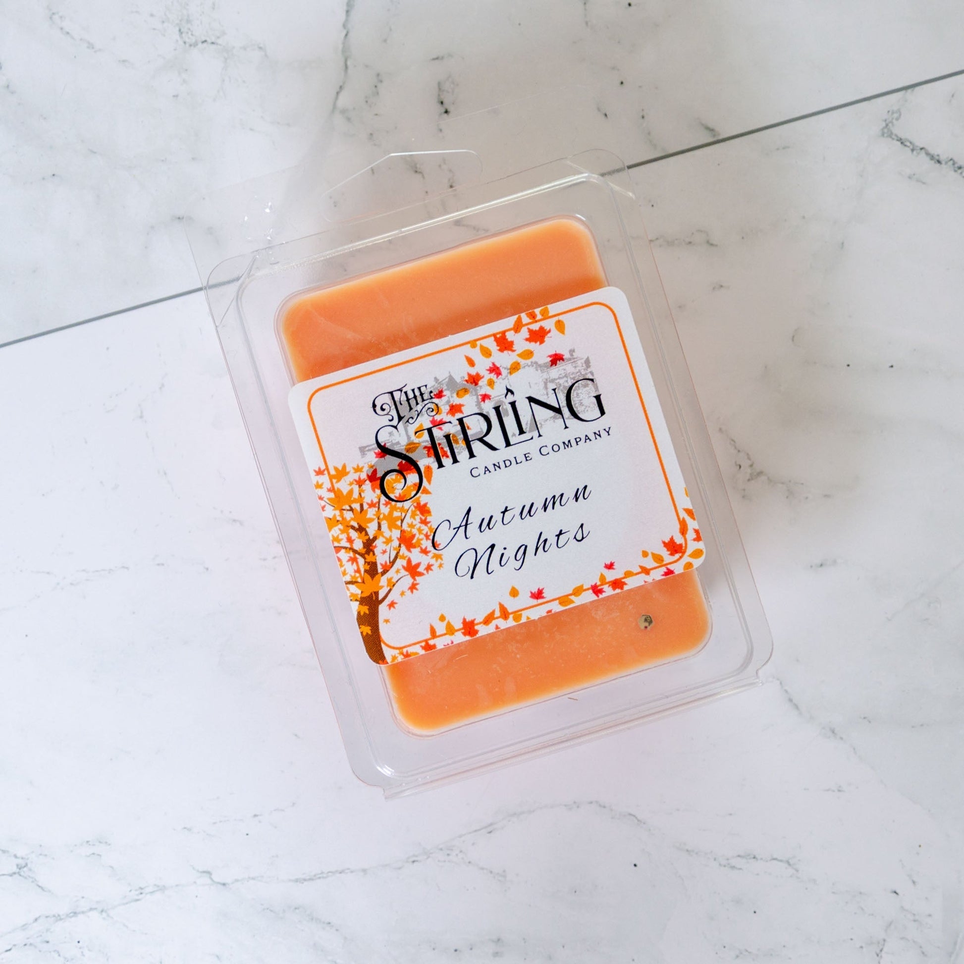 Autumn Nights - Wax Melt Clamshell - mezetto Shopify Collective The Stirling Candle Company