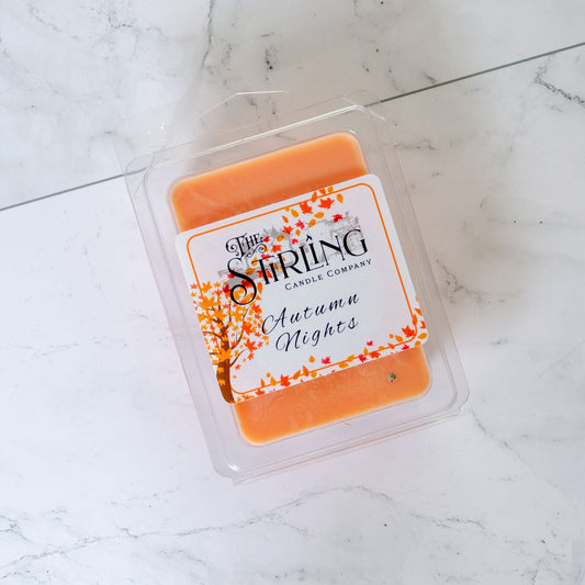 Autumn Nights - Wax Melt Clamshell - mezetto Shopify Collective The Stirling Candle Company