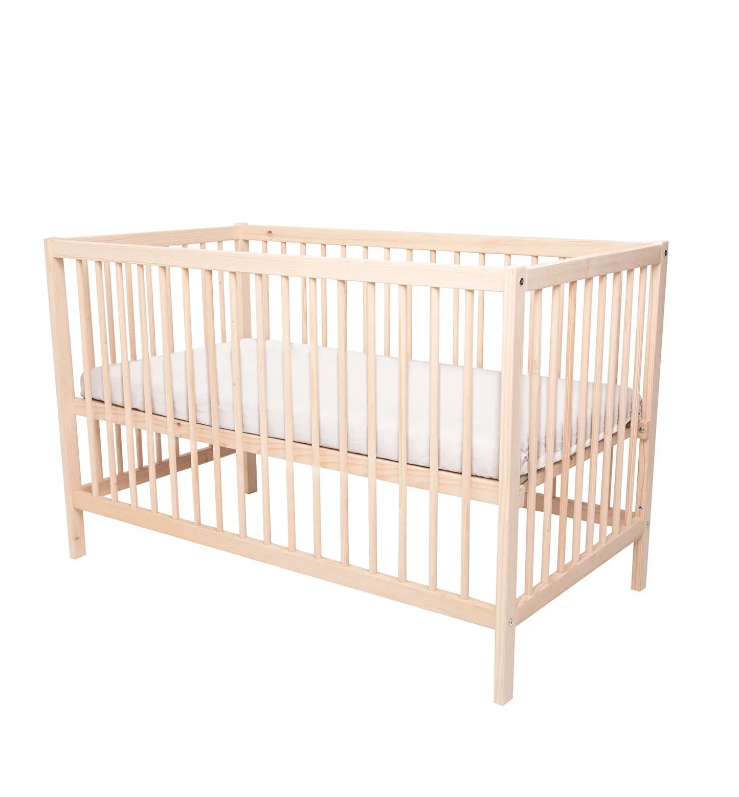 Kukka Natural Wood 2-Level Cot 60x120 cm