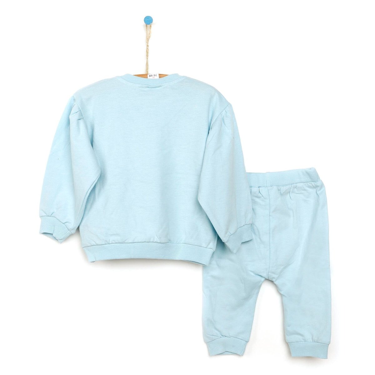 Tuffy Sweatshirt- Footless Bottom Bear - Light Blue