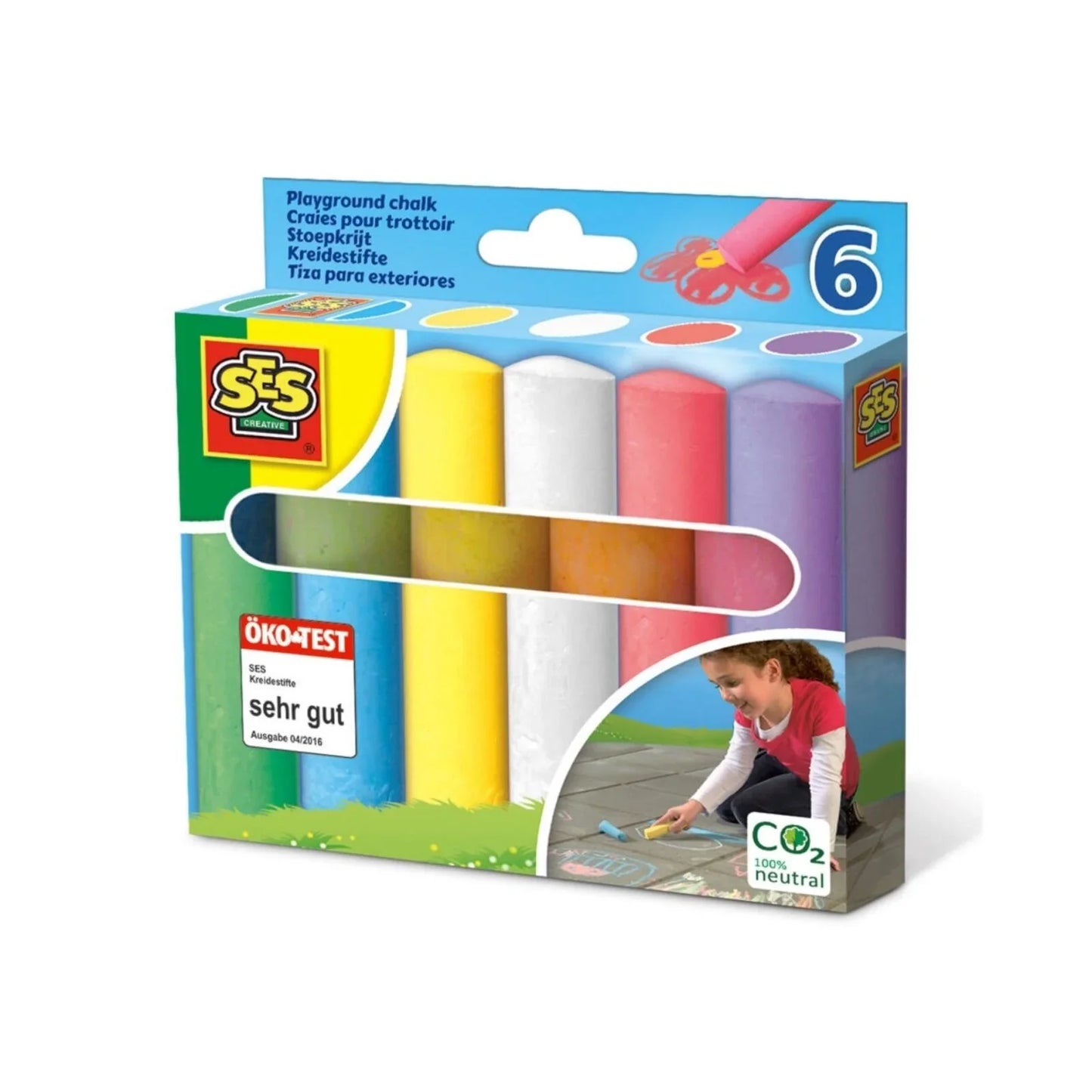 SES Creative Playground Chalk 6 pcs