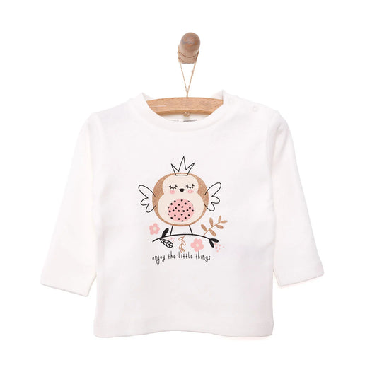 HelloBaby Baby Girl Long Sleeve T-shirt - Ecru