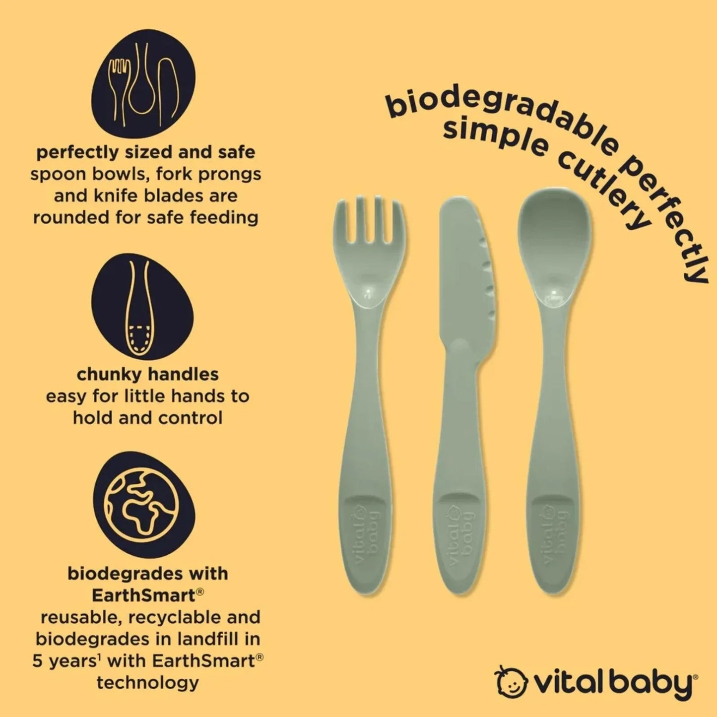 Vital Baby Nourish Perfectly Simple Cutlery Pack of 15