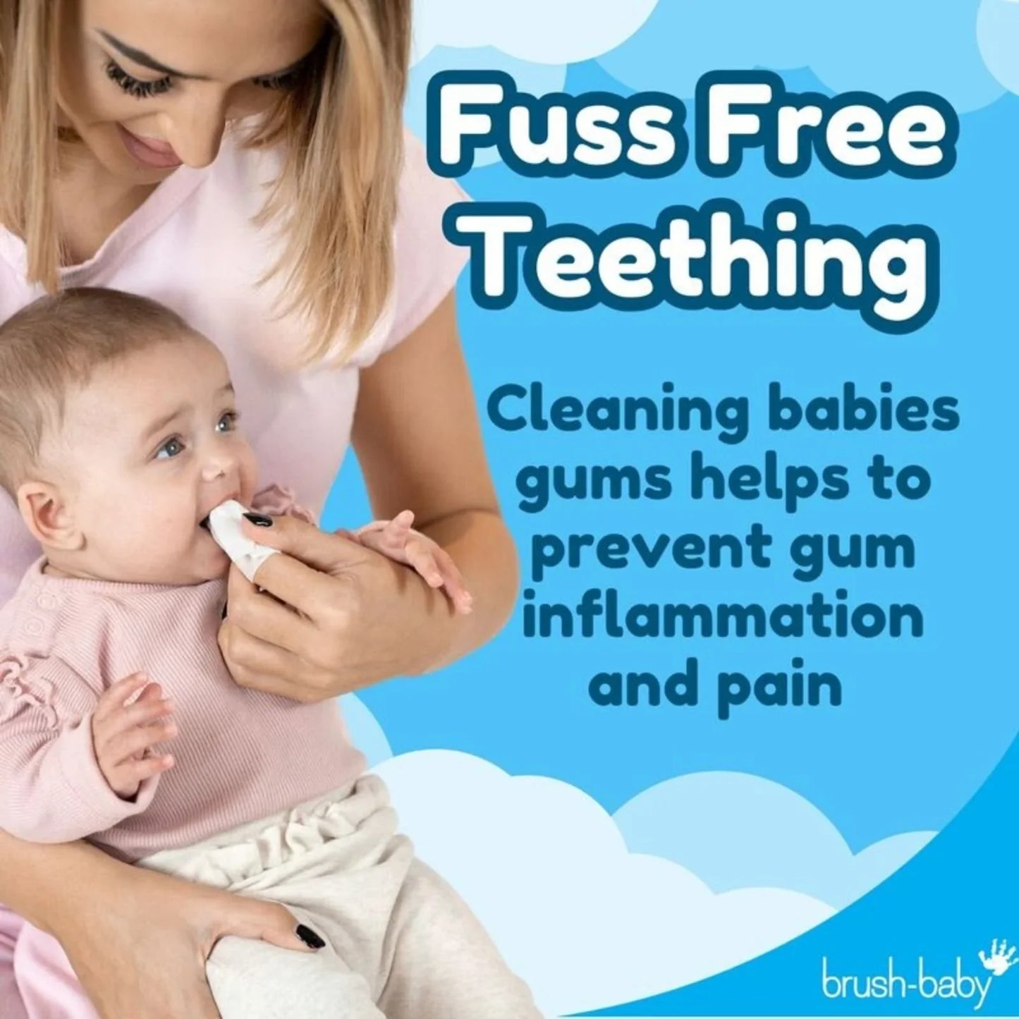 brush-baby Biodegradable Teething Wipes From Birth