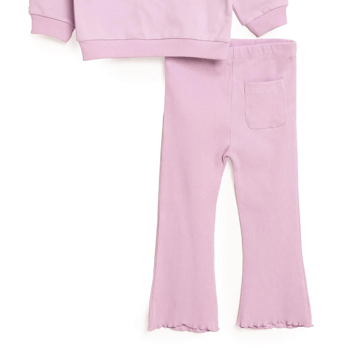 HelloBaby Baby Girl Sweatshirt Footless Bottom 2 pcs - Lilac