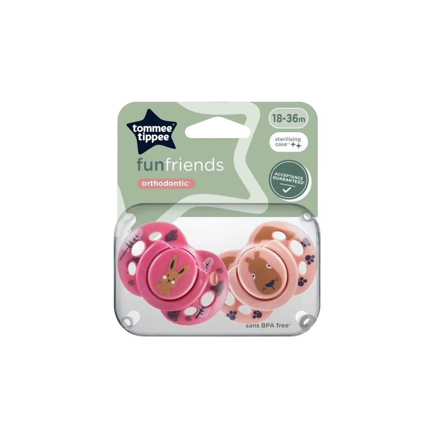 Tommee Tippee Fun Style Soother 18-36 months Pack of 2 Assorted