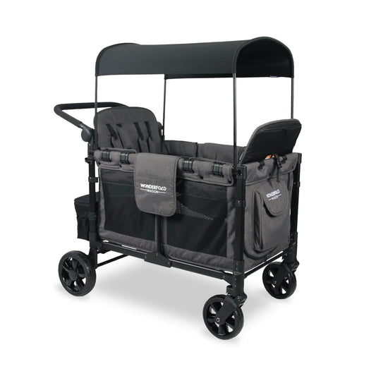 Wonderfold Wagon W4 Elite Quad Stroller Wagon - Charcoal Grey