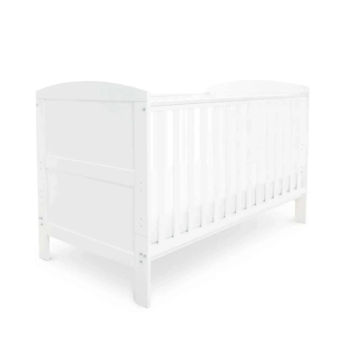 Ickle Bubba Coleby Classic Cot Bed White - Premium Sprung Mattress