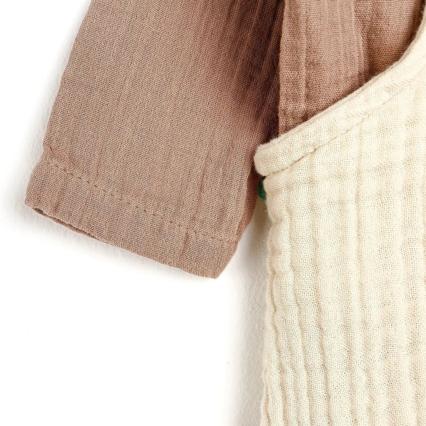 HelloBaby Newborn Muslin Overalls-Sweatshirt - Beige