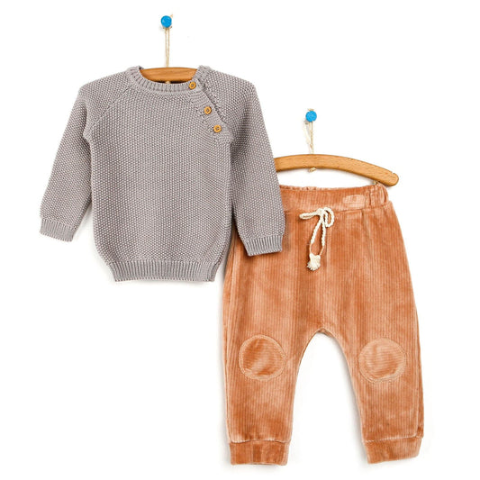 HelloBaby Sweater-Pants - Mink