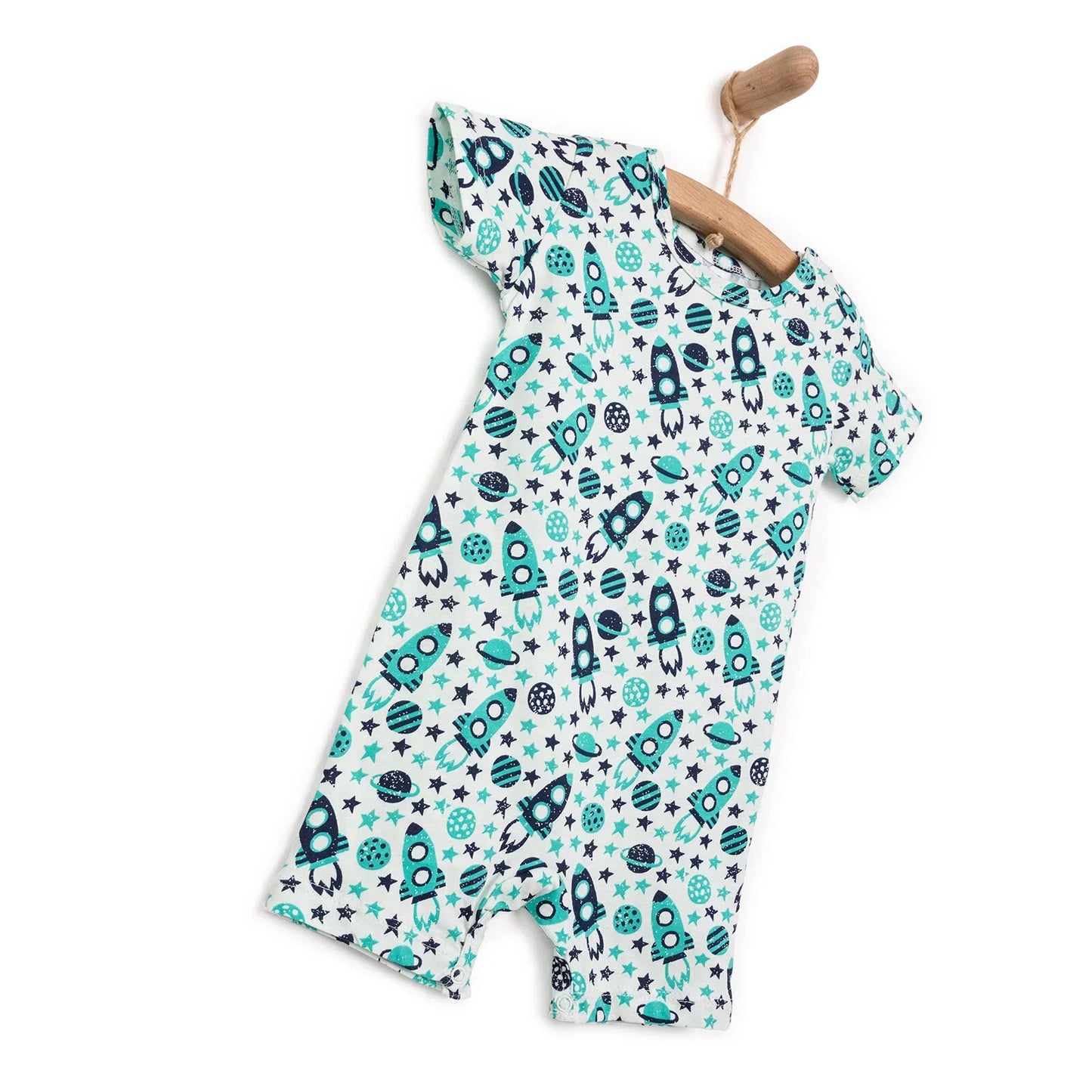 HelloBaby Boy Short Overalls - Green