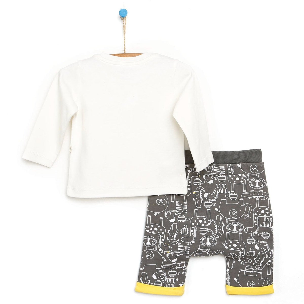 For My Baby Newborn Wild Sweatshirt-Vest - Dark Grey