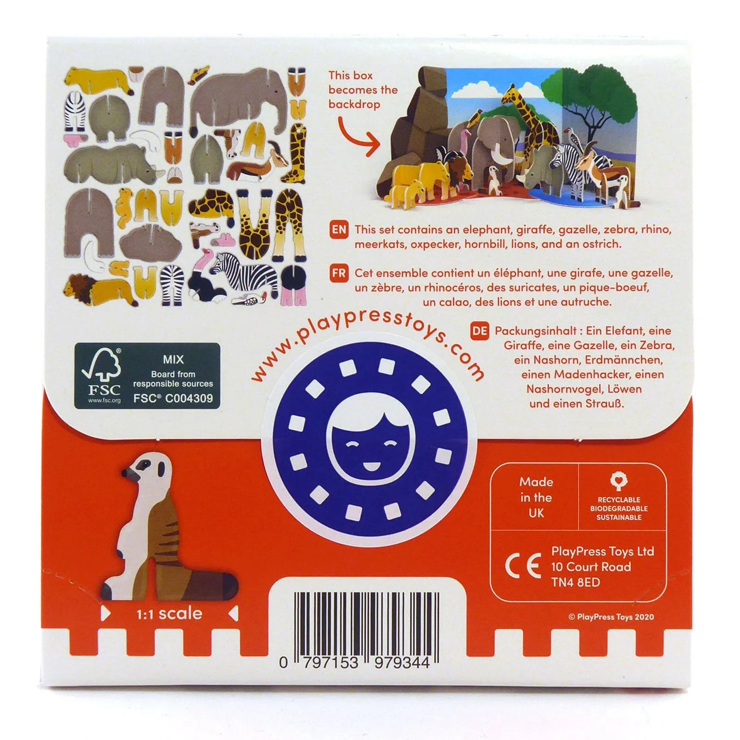 Playpress Toys Savannah Animals Playset