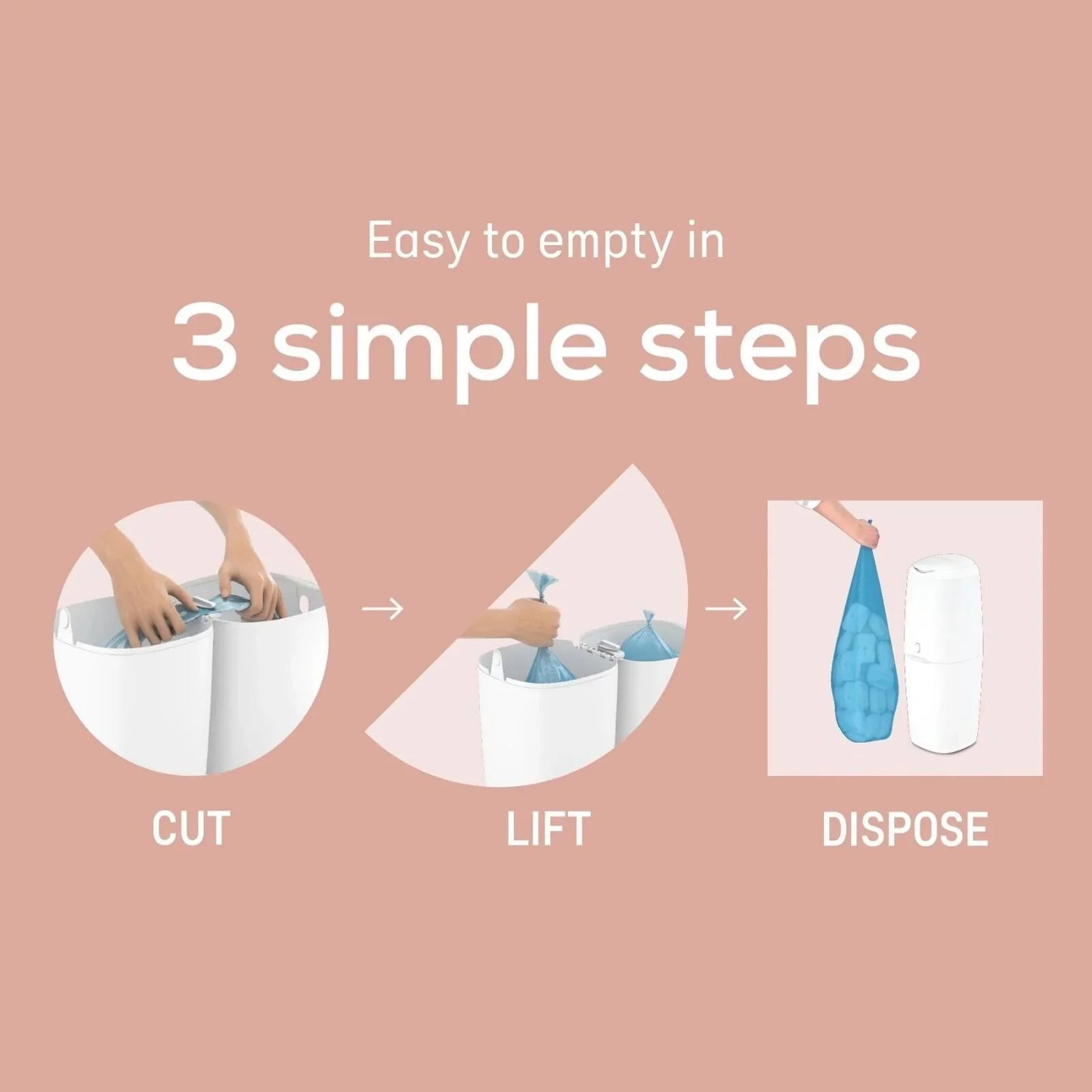 Angelcare Classic XL Nappy Bin with 1 Refill