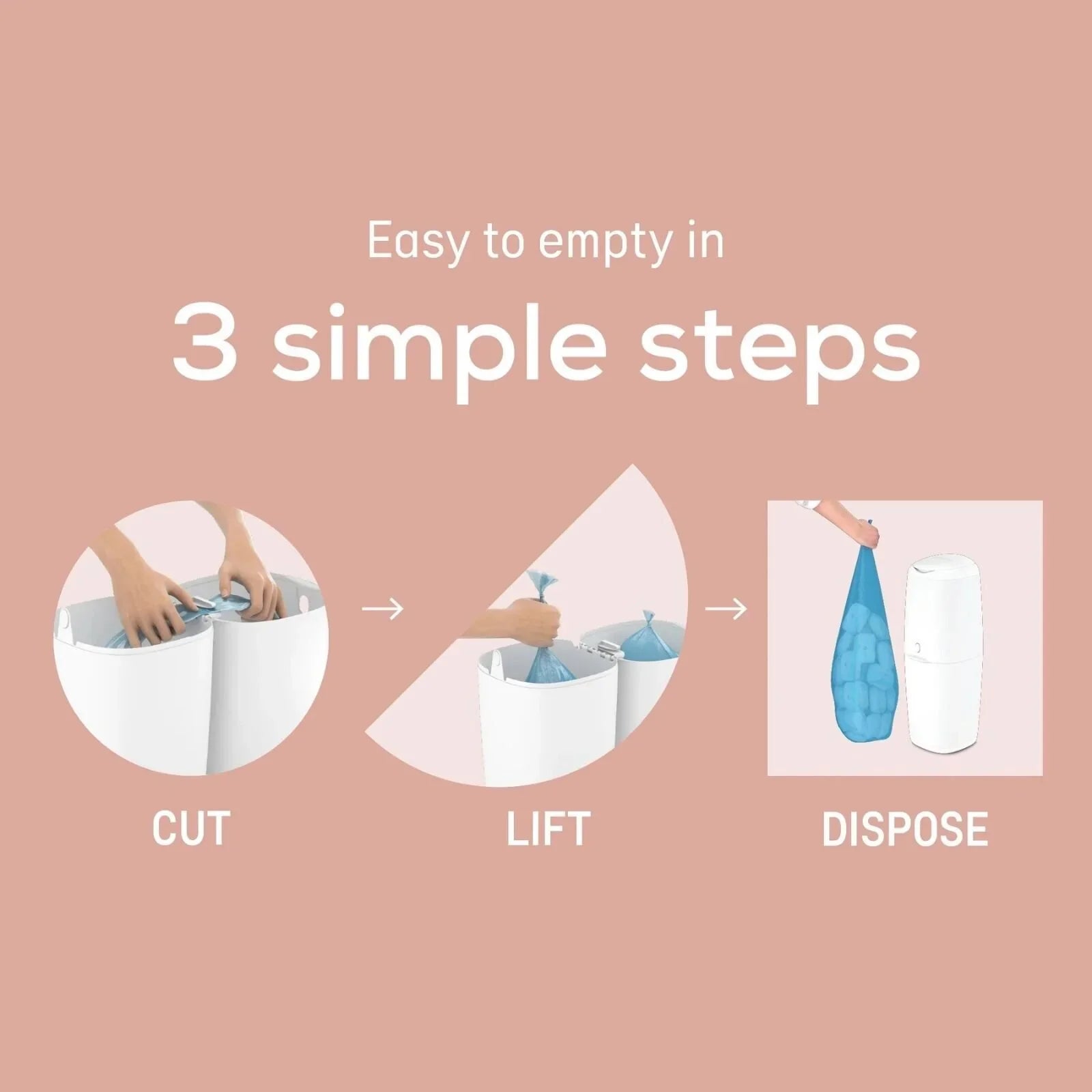 Angelcare Classic XL Nappy Bin with 1 Refill