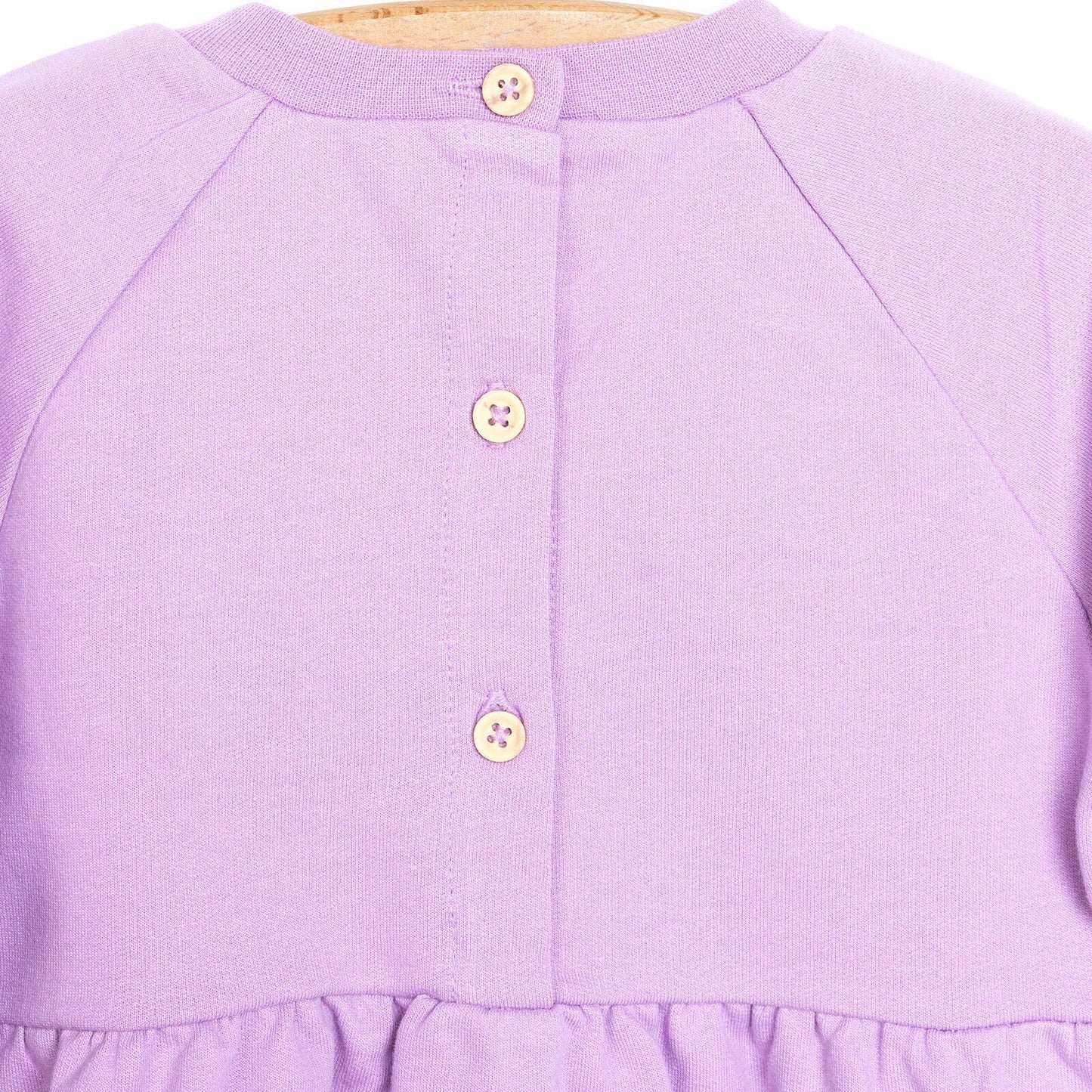 HelloBaby Basic Girl Knitted Ruffled Dress - Purple