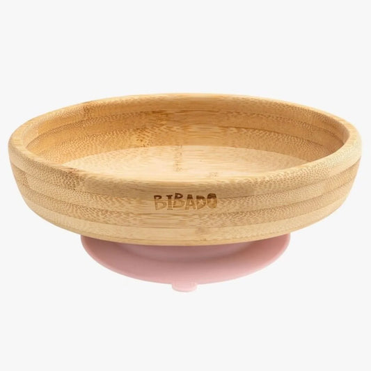 Bibado Natural Bamboo Suction Bowl - Blush