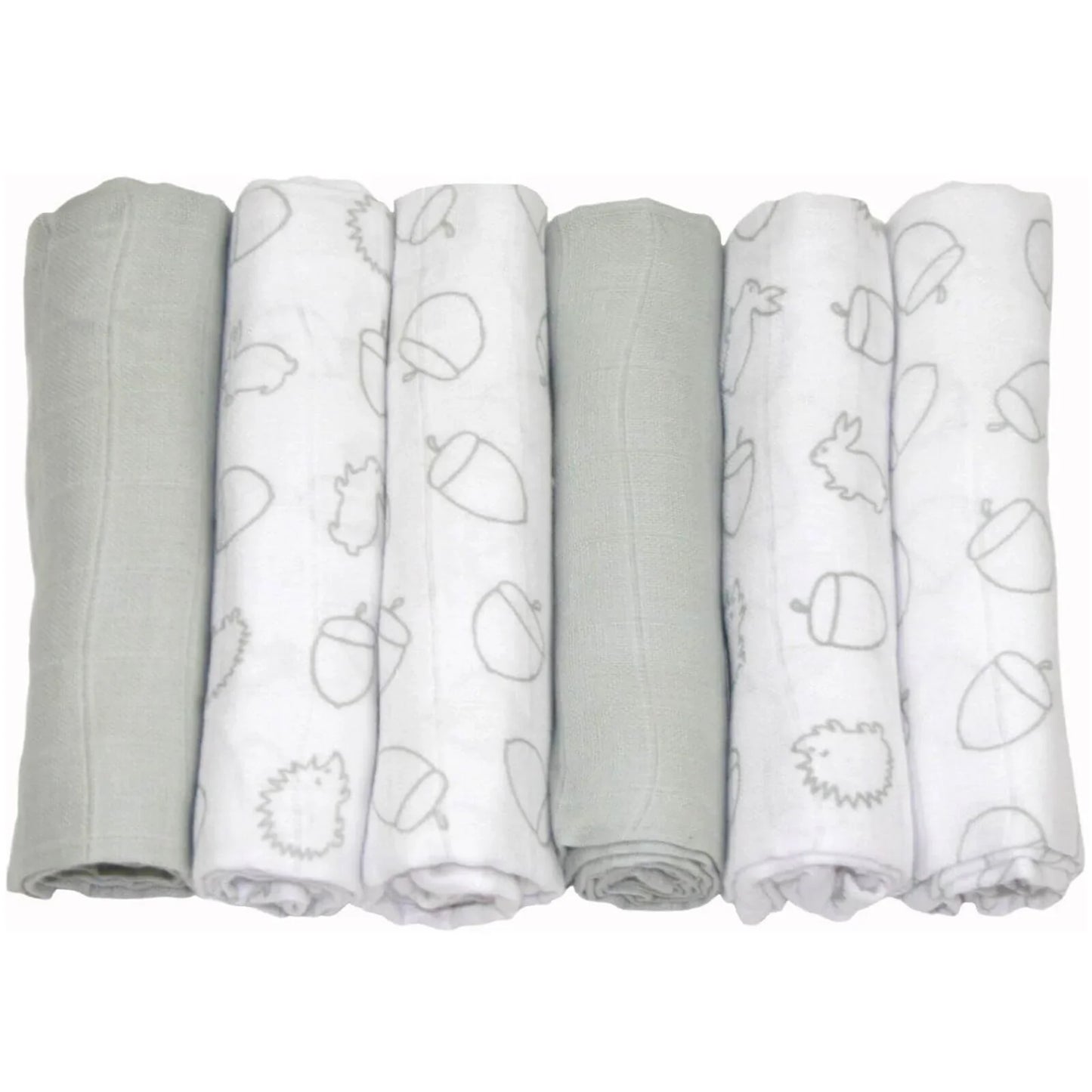 MuslinZ 12 Pack Muslin Squares 70x70cm - Woodland