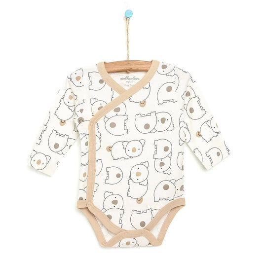 Motherlove Newborn Organic Sleeve Bodysuit - Beige