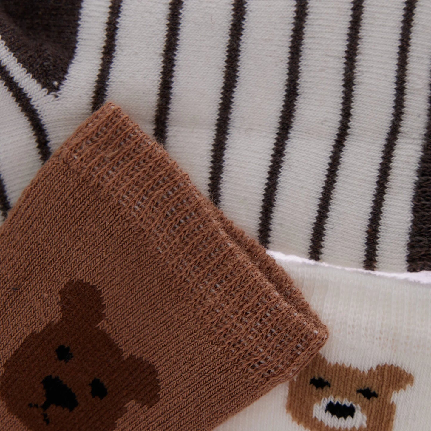 HelloBaby Boy Chenille Socks 3 Pack - Brown