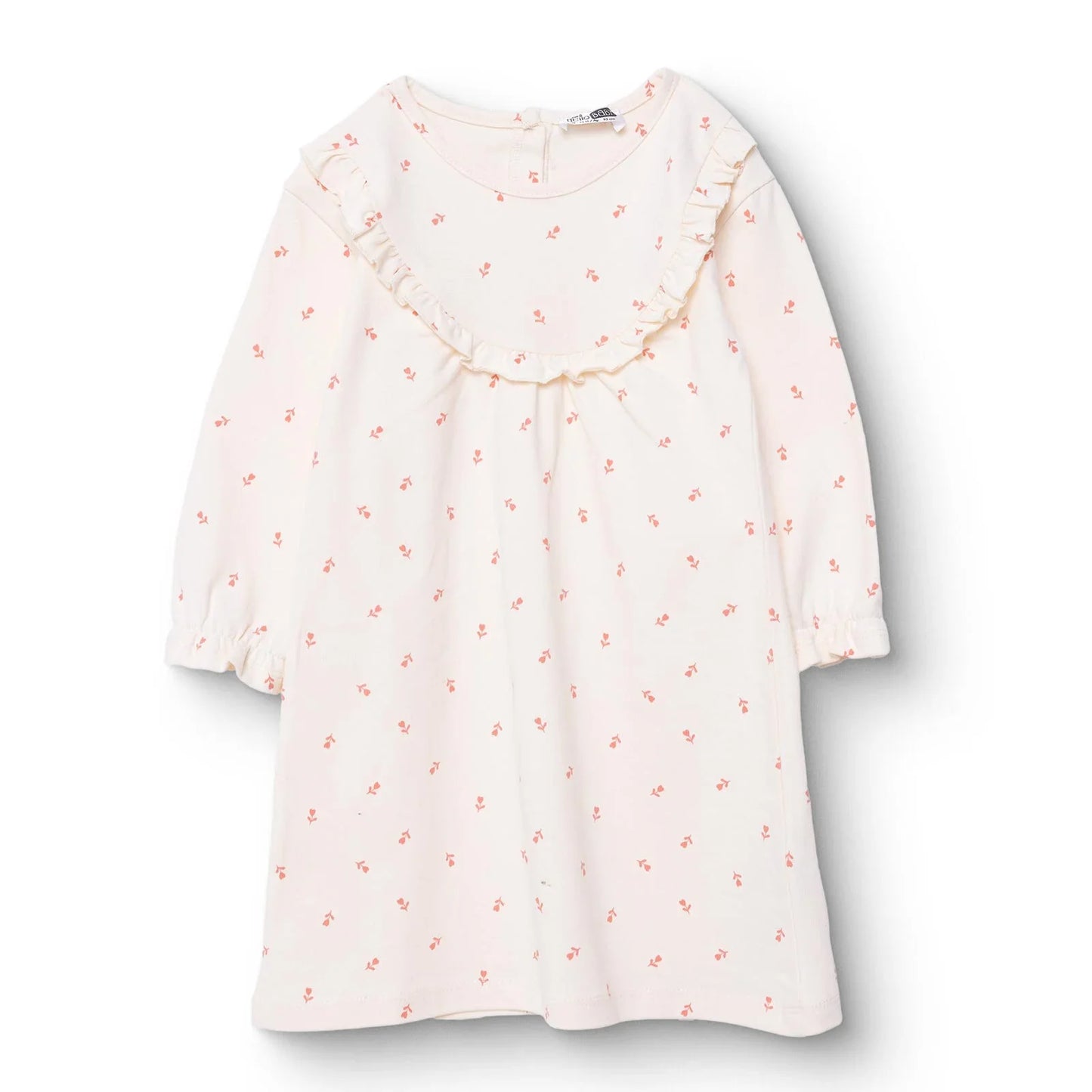 HelloBaby Winter Cherry Dress - Ecru Printed