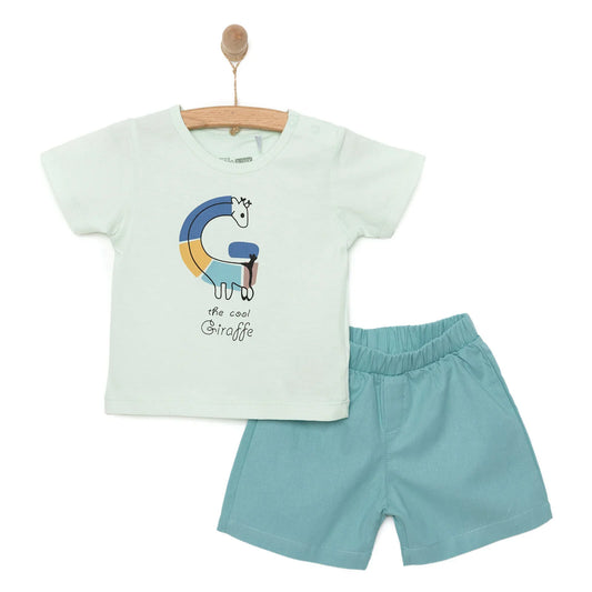 HelloBaby Boy T-shirt & Short - Turquois