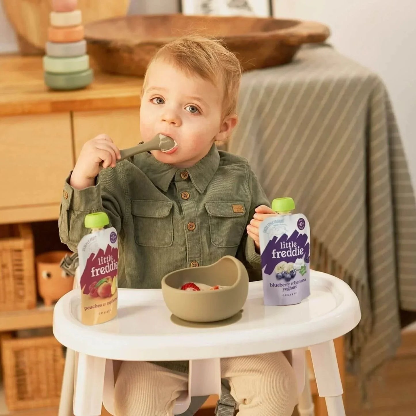 Little Freddie Organic Pink Lady Apple Greek Style Yoghurt Baby Food Pouch 6+ months 100g