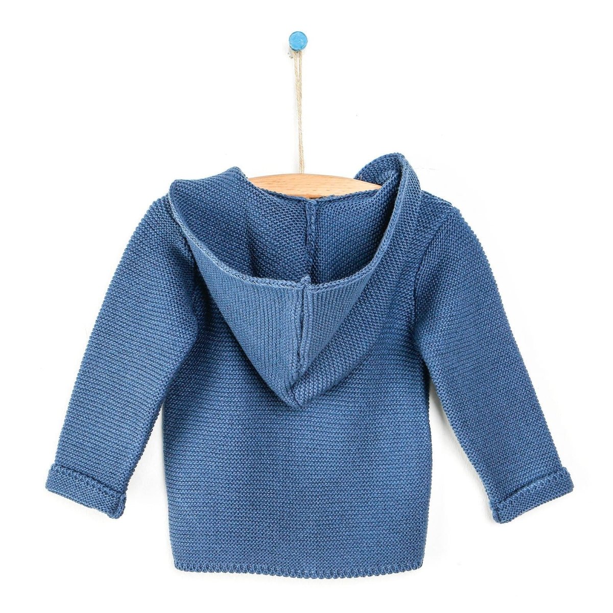HelloBaby Basic Baby Boy Knit Cardigan - Indigo